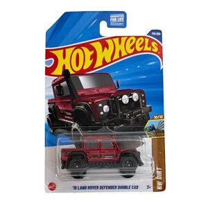 Hot Wheels 2025 ’15 Land Rover Defender Double Cab Red HW Dirt 10/10 Mainline